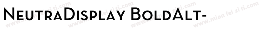 NeutraDisplay BoldAlt字体转换